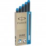 Картридж PARKER QUINK INK Z11 синие чернила смывающиеся для ручек перьевых (5шт) 1950383
