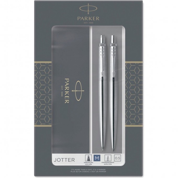 Подарочный набор PARKER: JOTTER CORE STAINLESS STEEL CT - ручка шариковая и карандаш 2093256