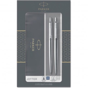 Подарочный набор PARKER: JOTTER CORE STAINLESS STEEL CT - ручка шариковая и карандаш