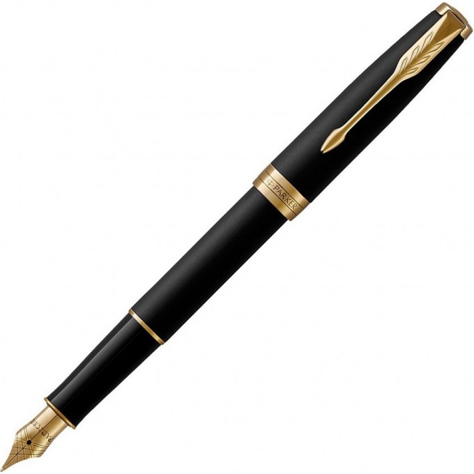 Ручка перьевая PARKER ESSENTIAL SONNET MATTE BLACK GT F 1931516