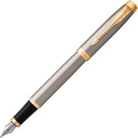 Ручка перьевая PARKER IM BRUSHED METAL GT, F