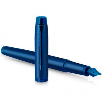 Ручка перьевая PARKER IM MONOCHROME F328 CW2172964 BLUE PVD M