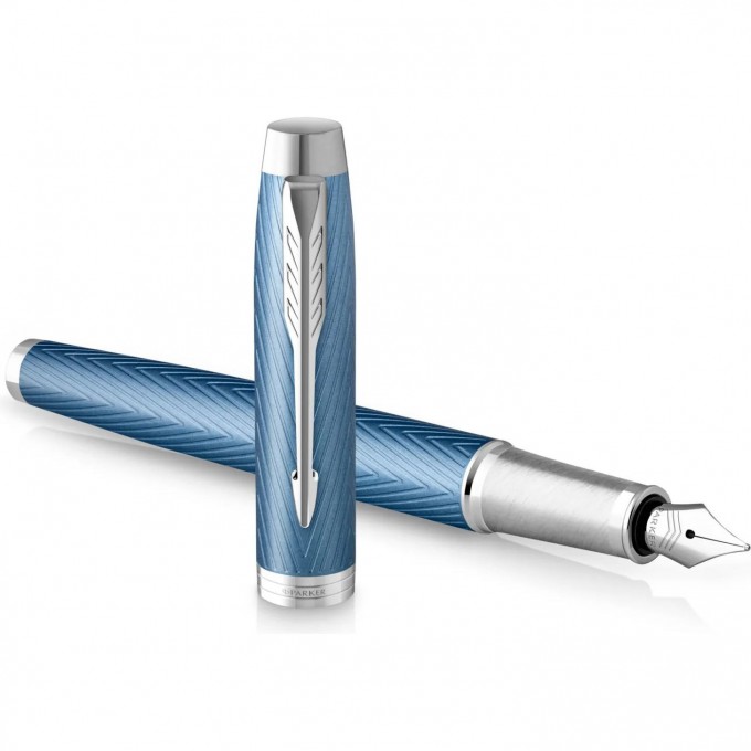 Ручка перьевая PARKER IM PREMIUM BLUE GREY CT F 2143651