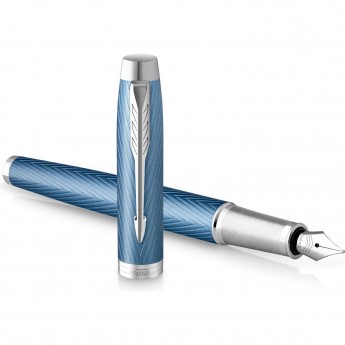 Ручка перьевая PARKER IM PREMIUM F318 BLUE GREY CT F