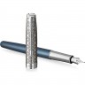 Ручка перьевая PARKER SONNET PREMIUM F537 METAL BLUE CT F золото 18K 2119743