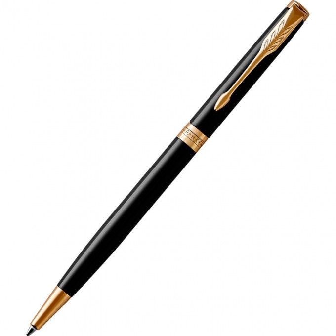 Тонкая шариковая ручка PARKER ESSENTIAL SONNET LAQUE BLACK GT М 1931498