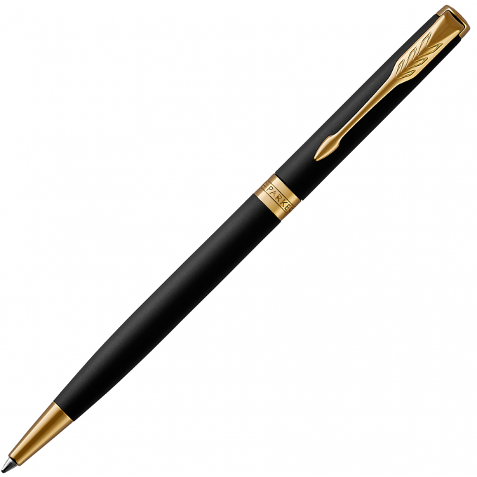 Тонкая шариковая ручка PARKER ESSENTIAL SONNET MATTE BLACK GT М 1931520